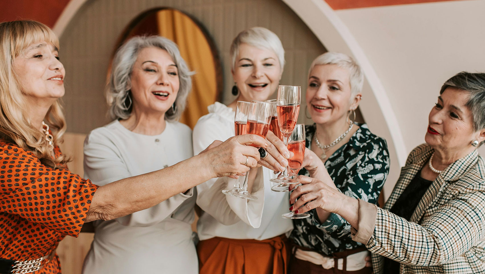 women cheersing